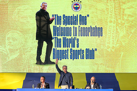 Official presentation of Fenerbahce new coach Jose Mourinho